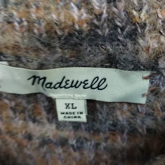 Madewell Women's Space-Dyed Eaton Puff Wool Blend Sweater size XL‎ Cozy Romantic - Picture 7 of 8